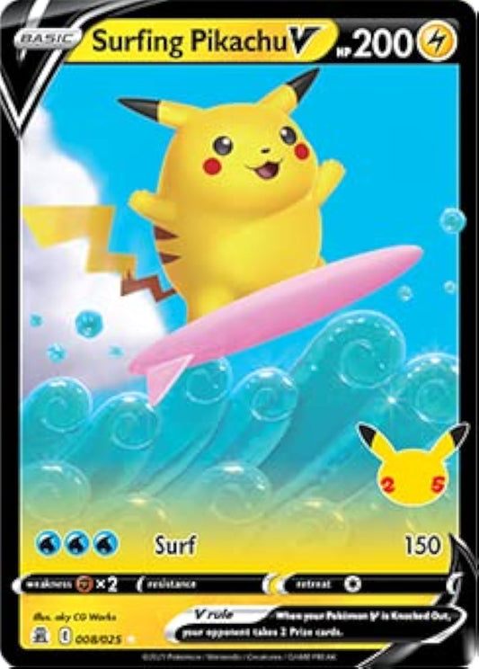 Surfing Pikachu V 25th