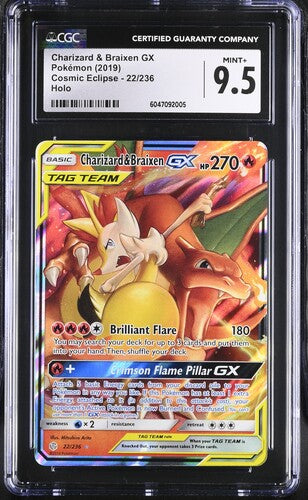 Charizard & Braixen Gx CGC 9.5
