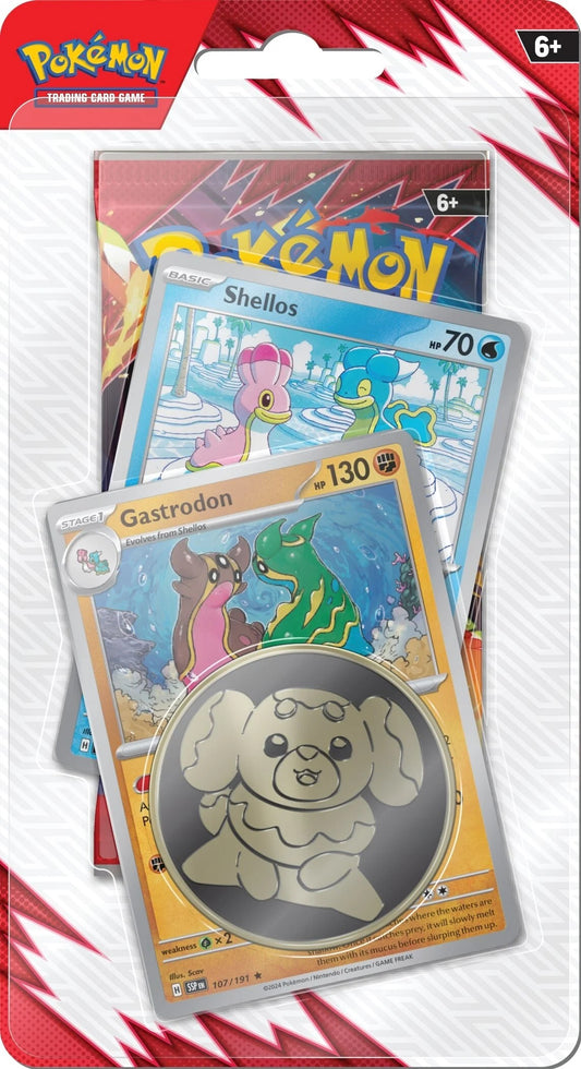 Destined Rivals Premium Checklane Blister (1 Booster Pack, 2 Promo, 1 Coin)